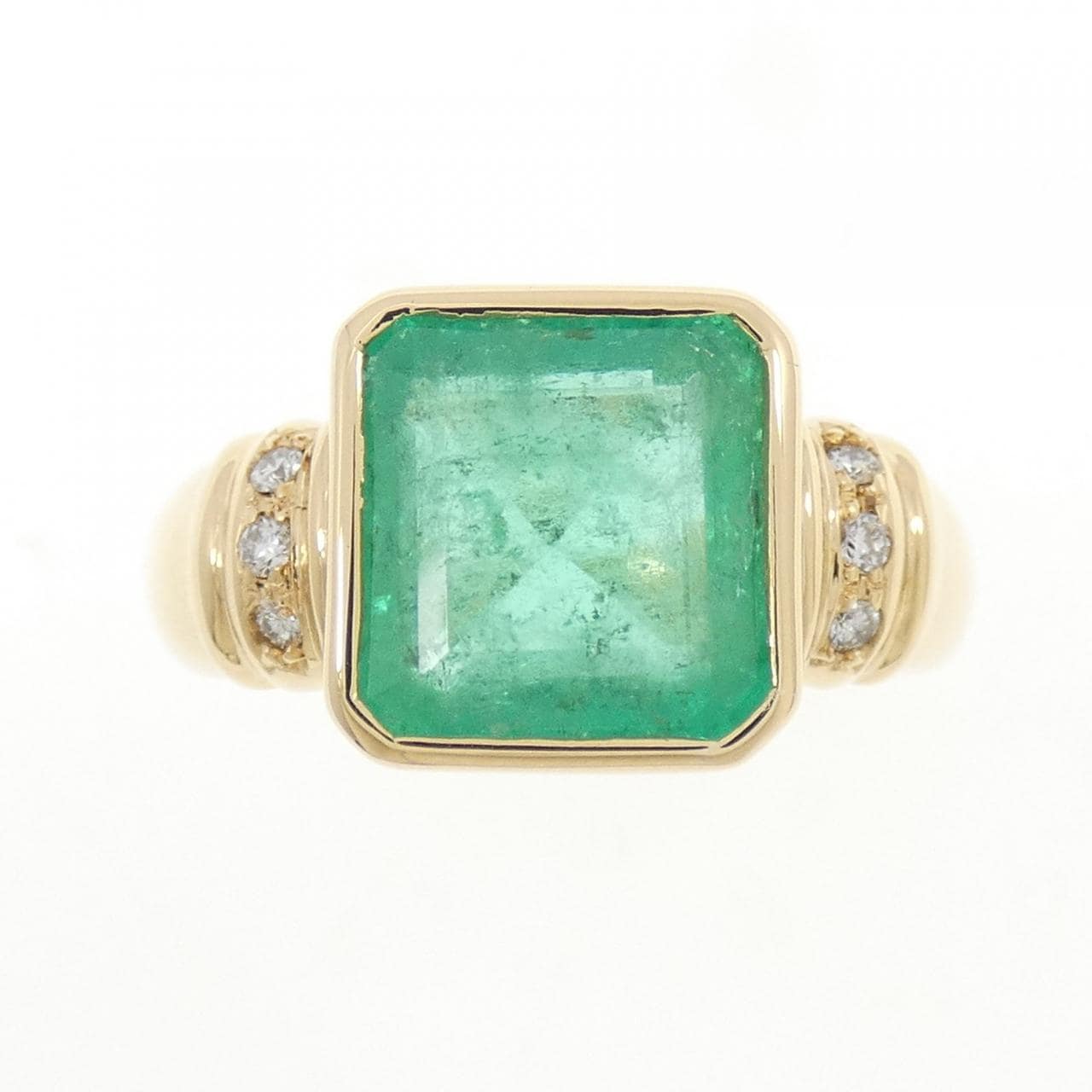 K18YG エメラルド リング 3.24CT