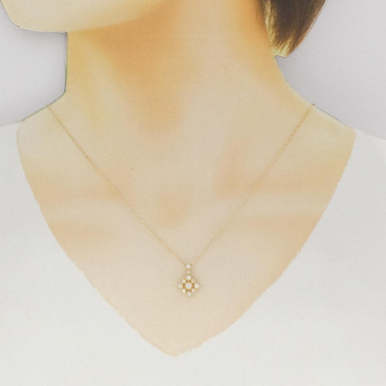 K18YG ダイヤモンド ネックレス 0.30CT
