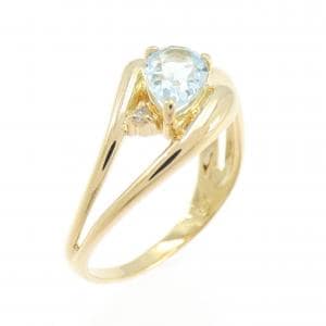 K18YG ブルートパーズ リング