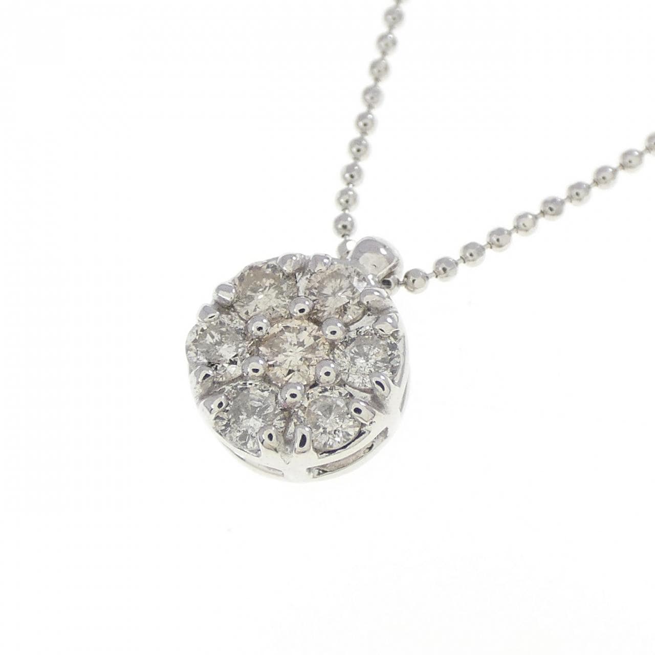 K14WG ダイヤモンド ネックレス 0.20CT