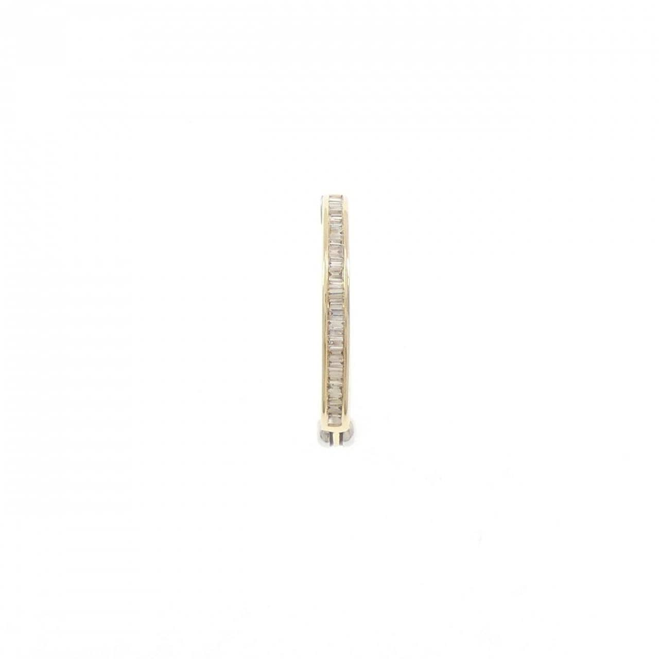 K18YG/PT950 ダイヤモンド イヤリング 0.50CT 片耳