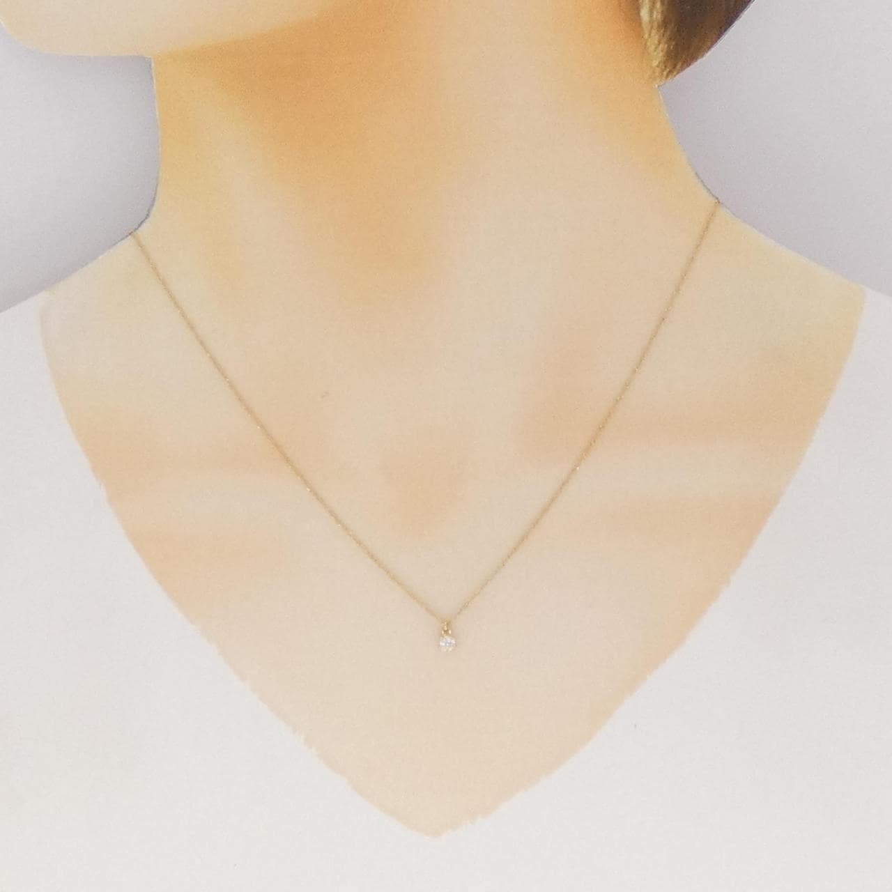アガット ダイヤモンド ネックレス 0.1CT