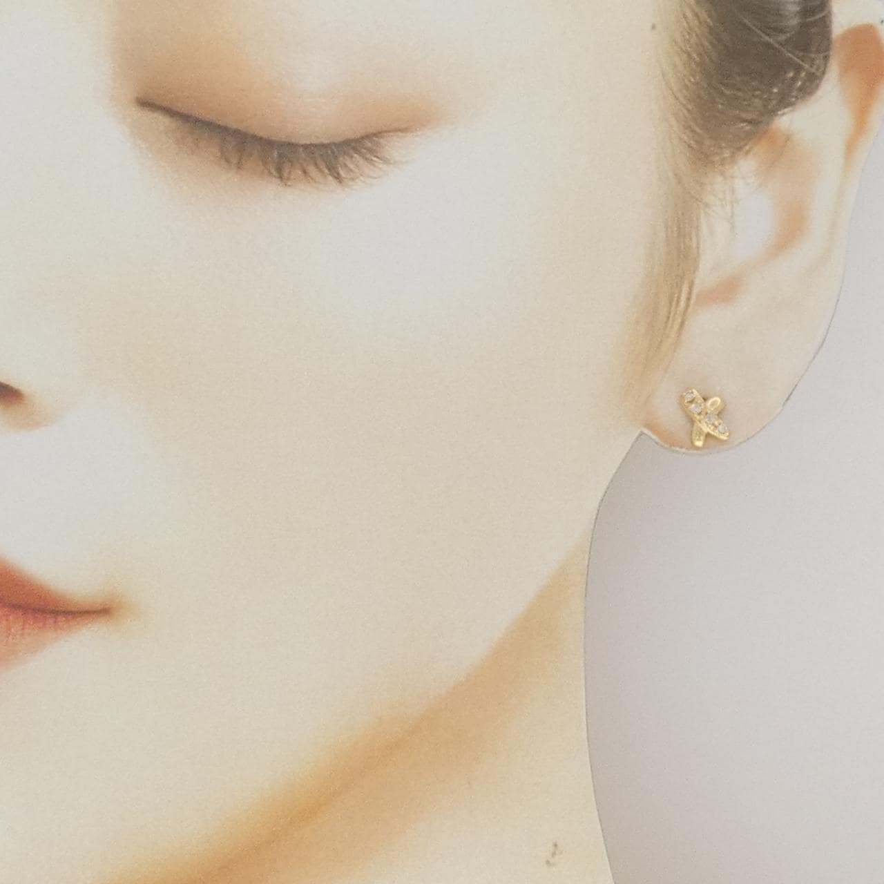 K18YG ダイヤモンド ピアス 0.10CT