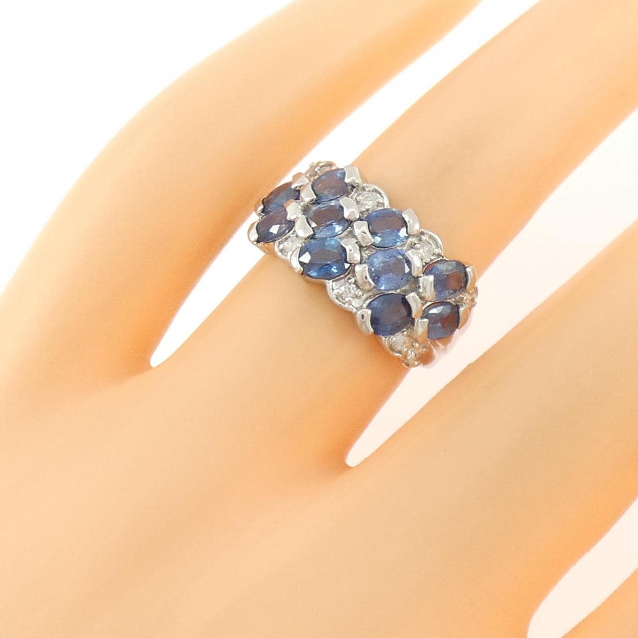 PT900 サファイヤ リング 2.00CT