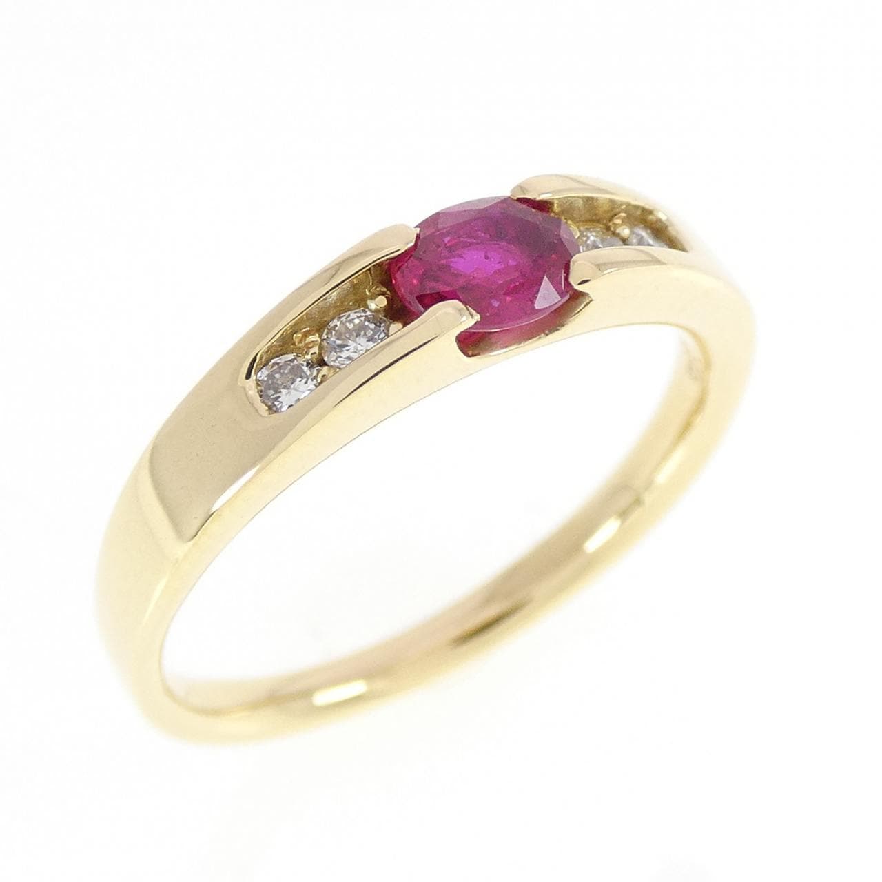 K18YG ルビー リング 0.323CT
