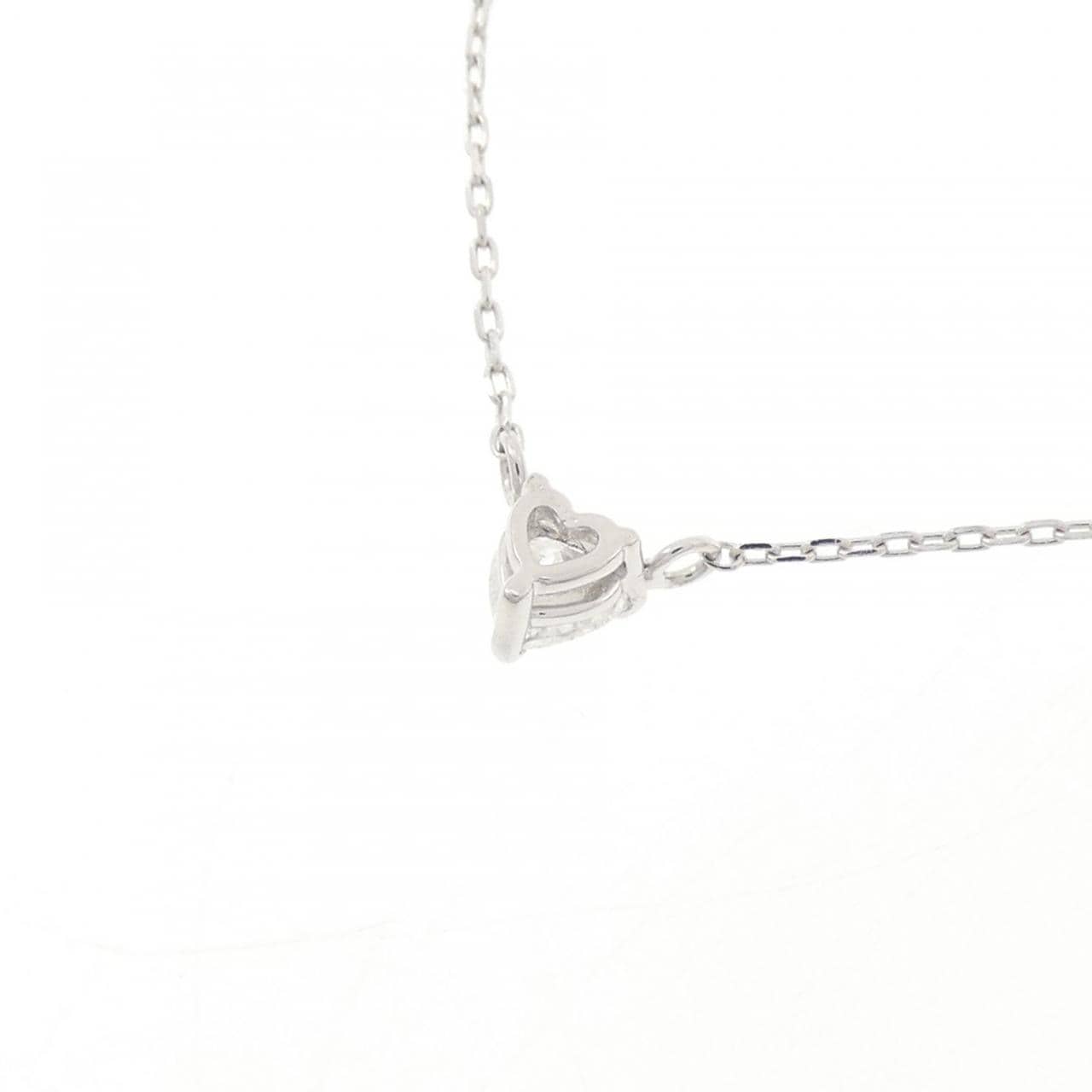 K18WG ハート ダイヤモンド ネックレス 0.100CT