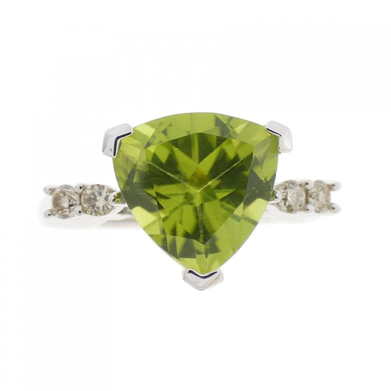 K18WG ペリドット リング 2.50CT