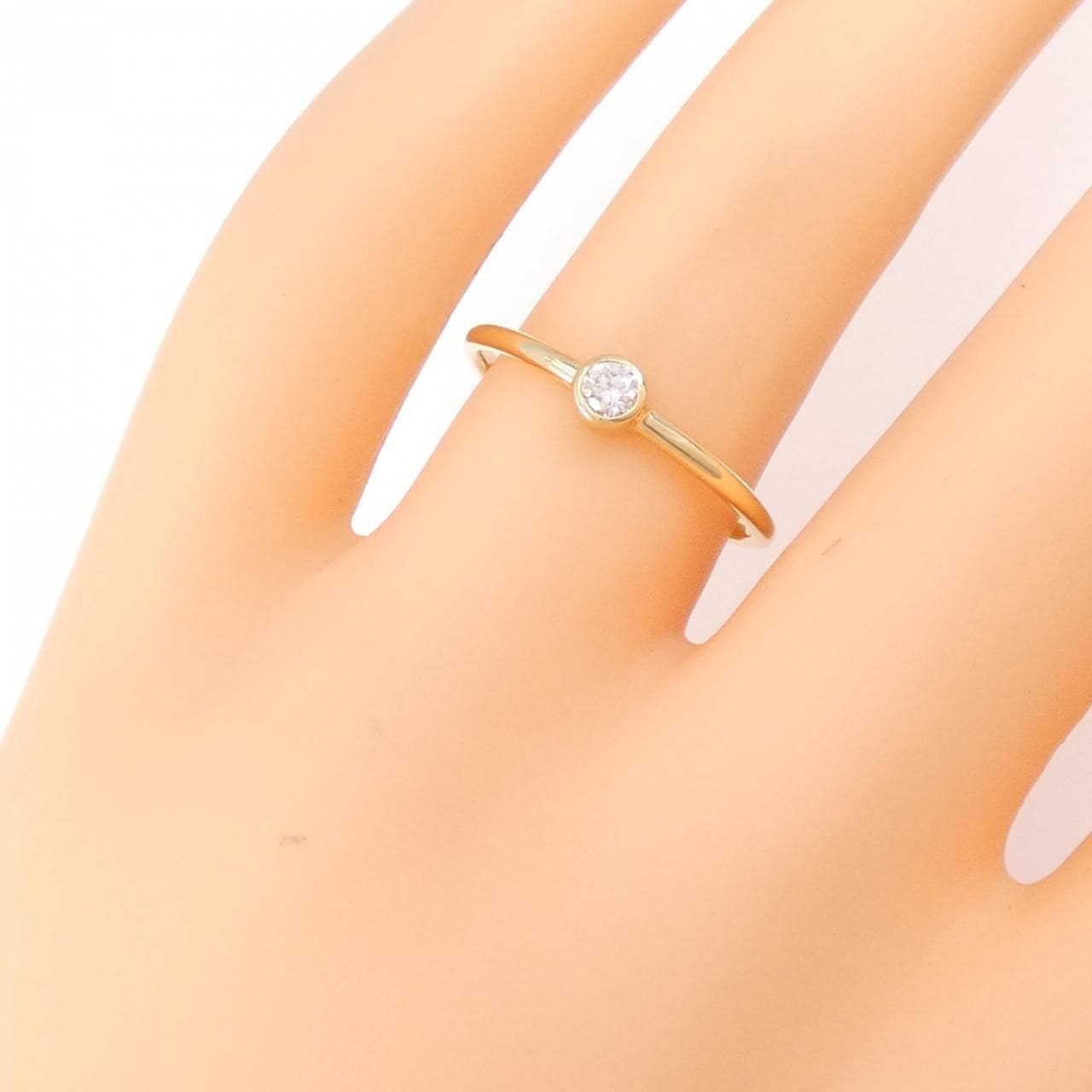 [Remake] K18YG solitaire Diamond ring 0.10CT