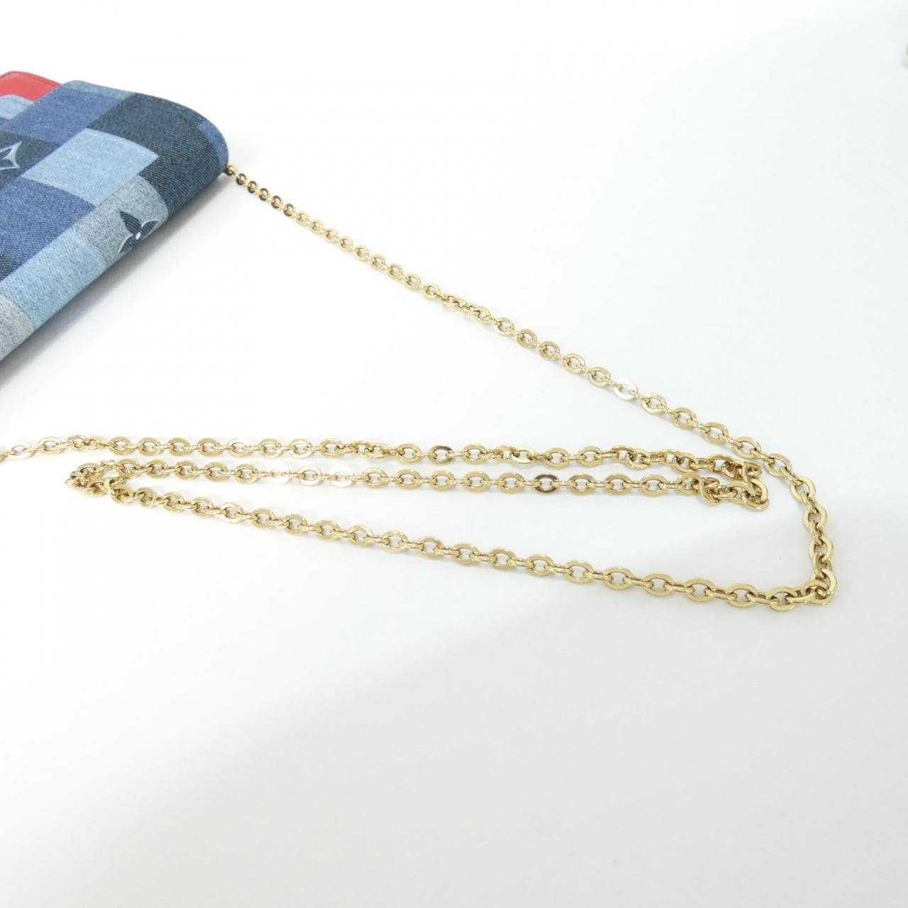 ルイヴィトン デニム モノグラム ポルトフォイユ フロール チェーン M69036 チェーンウォレット