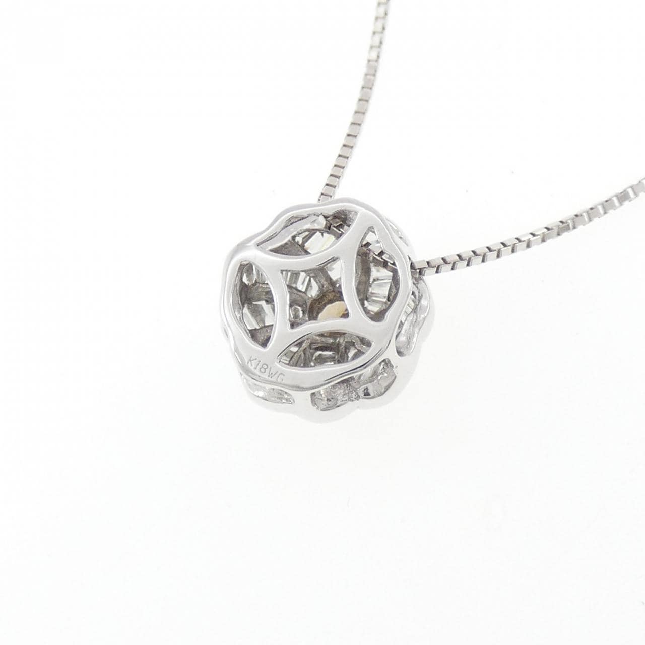 K18WG ダイヤモンド ネックレス