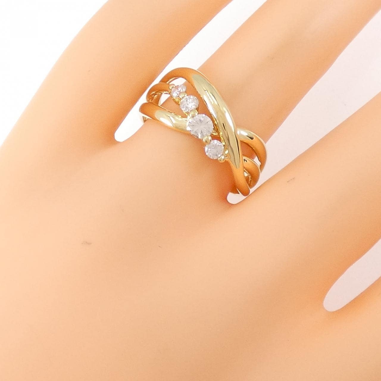 K18YG ダイヤモンド リング 0.37CT