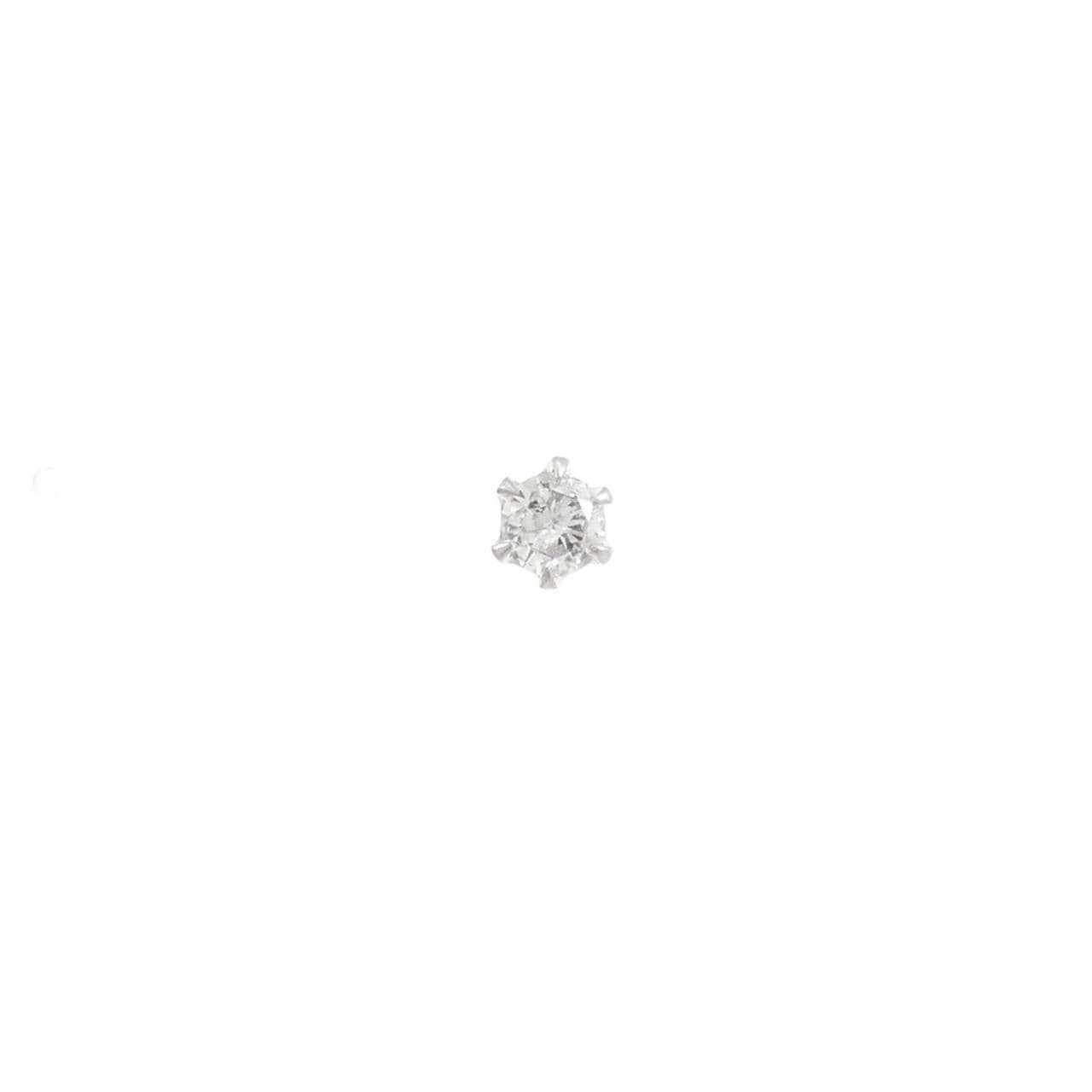 PT900 ソリティア ダイヤモンド ピアス 0.237CT 片耳