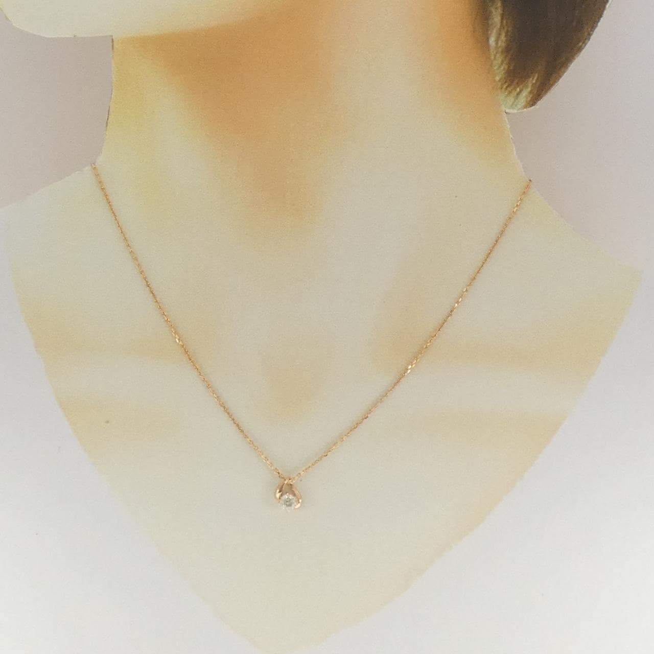 K18PG ダイヤモンド ネックレス 0.26CT