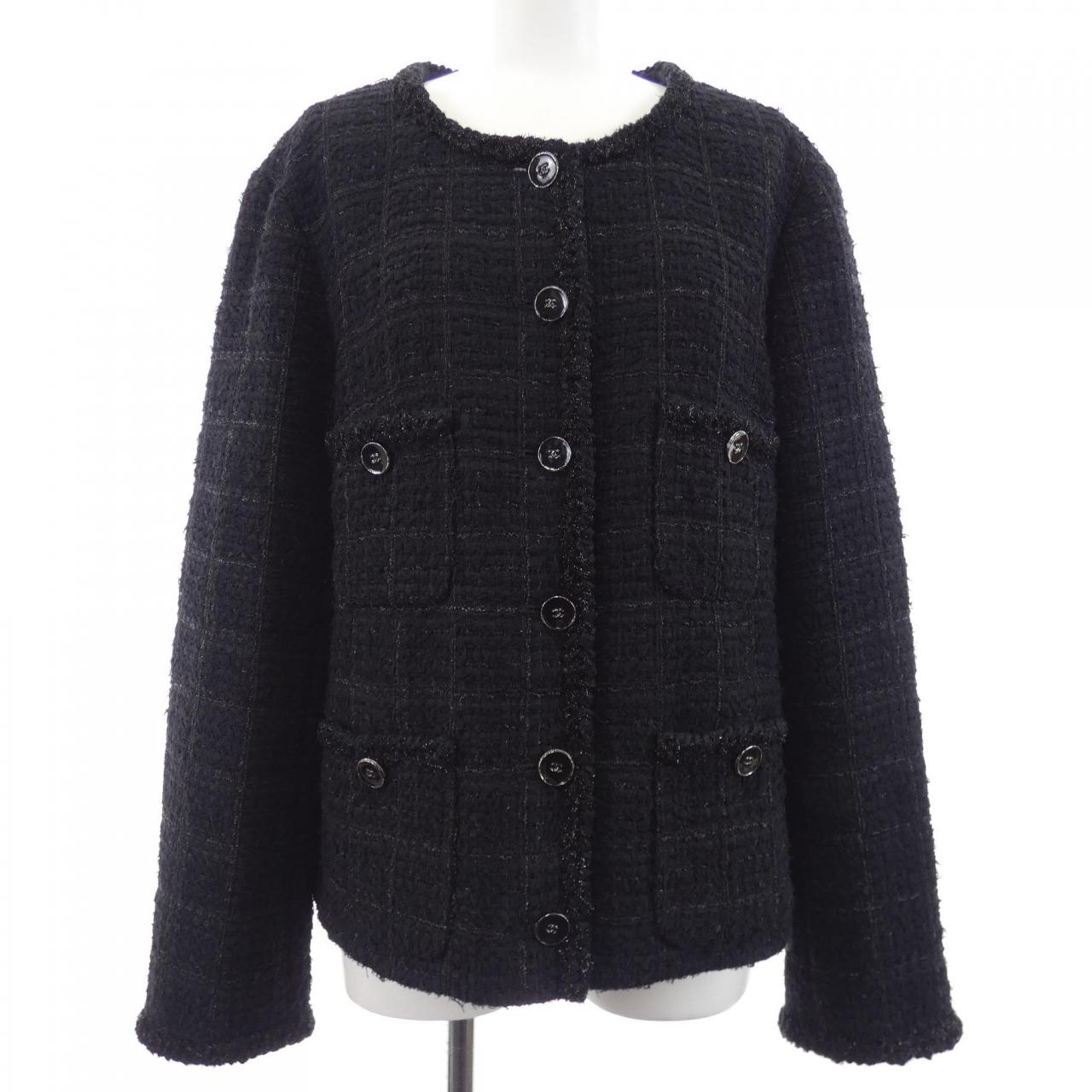 シャネル CHANEL LOOK56 P80445V72486 25B ノーカラージャケット