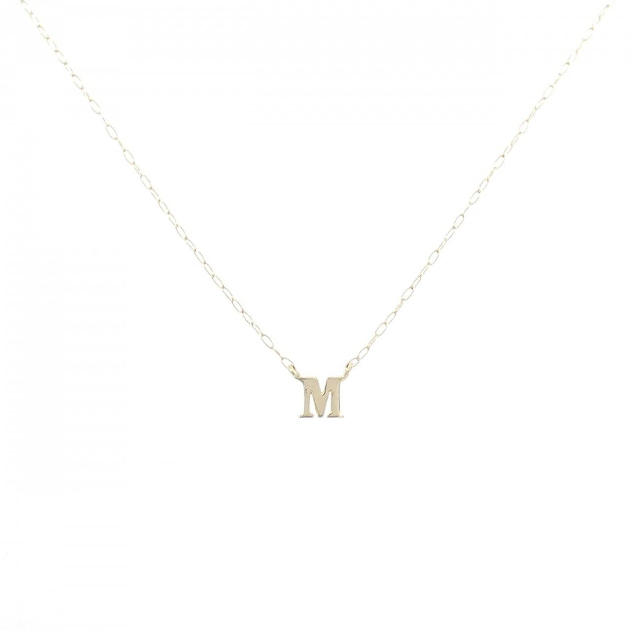 K10YG イニシャルM ネックレス