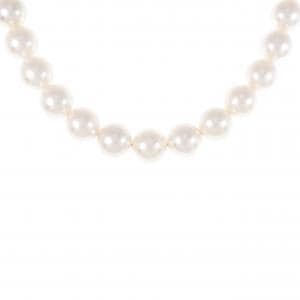 [BRAND NEW] Silver Clasp Flower Bead Akoya Pearl Necklace 8.5-9mm