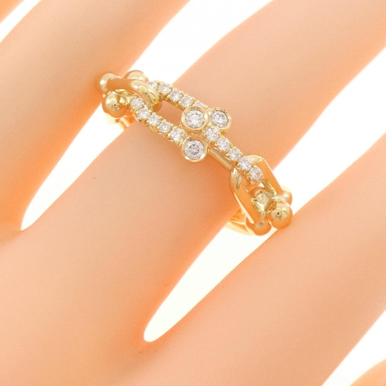 ティファニー ハードウェア スモール リンク リング 0.26CT