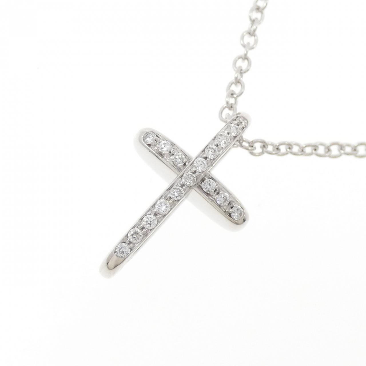 750WG cross Diamond necklace
