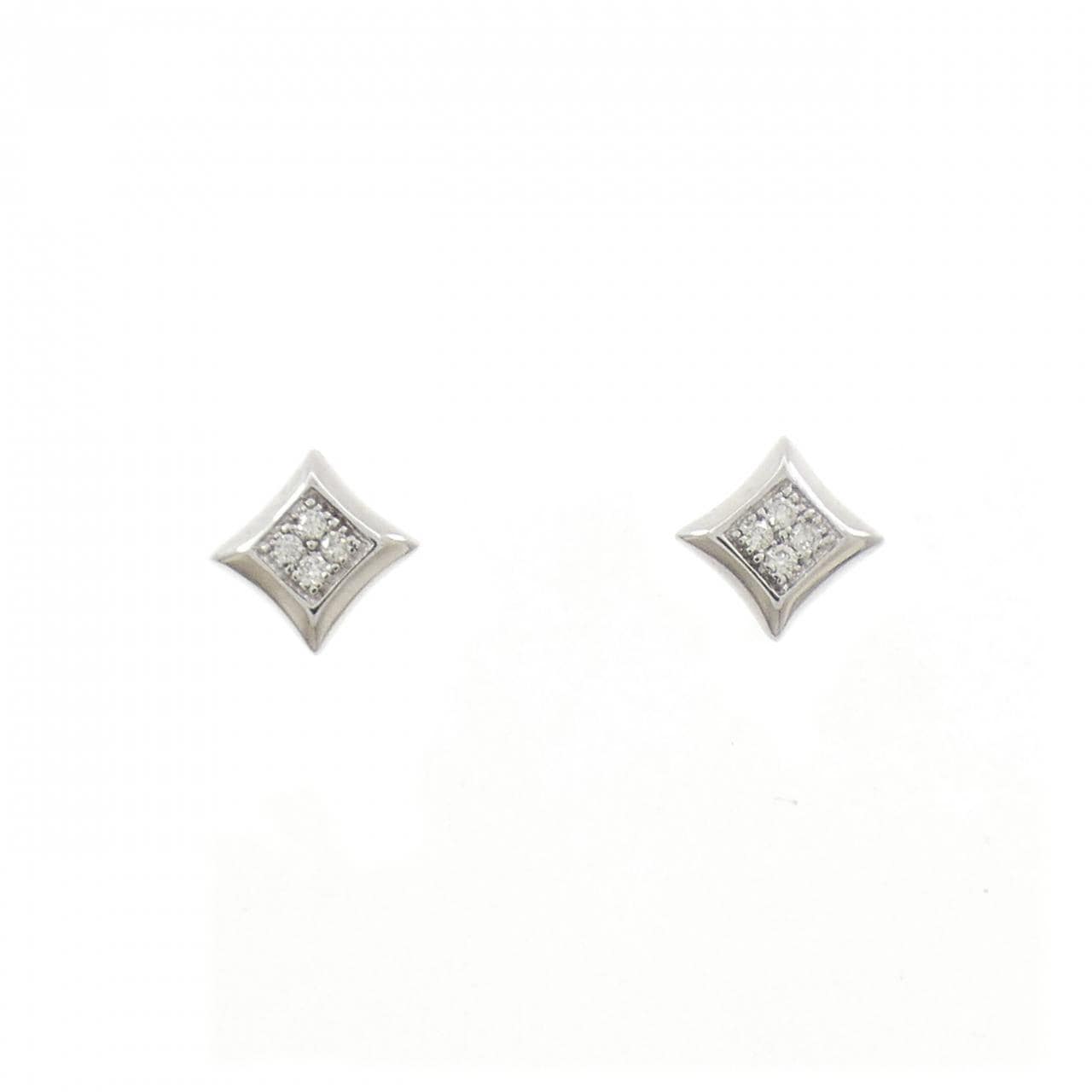 K10WG ダイヤモンド ピアス