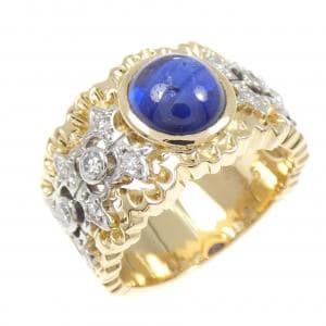 K18YG/PT900 サファイヤ リング 2.65CT