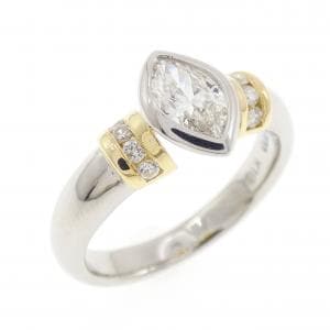 PT900/K18YG ダイヤモンド リング 0.41CT