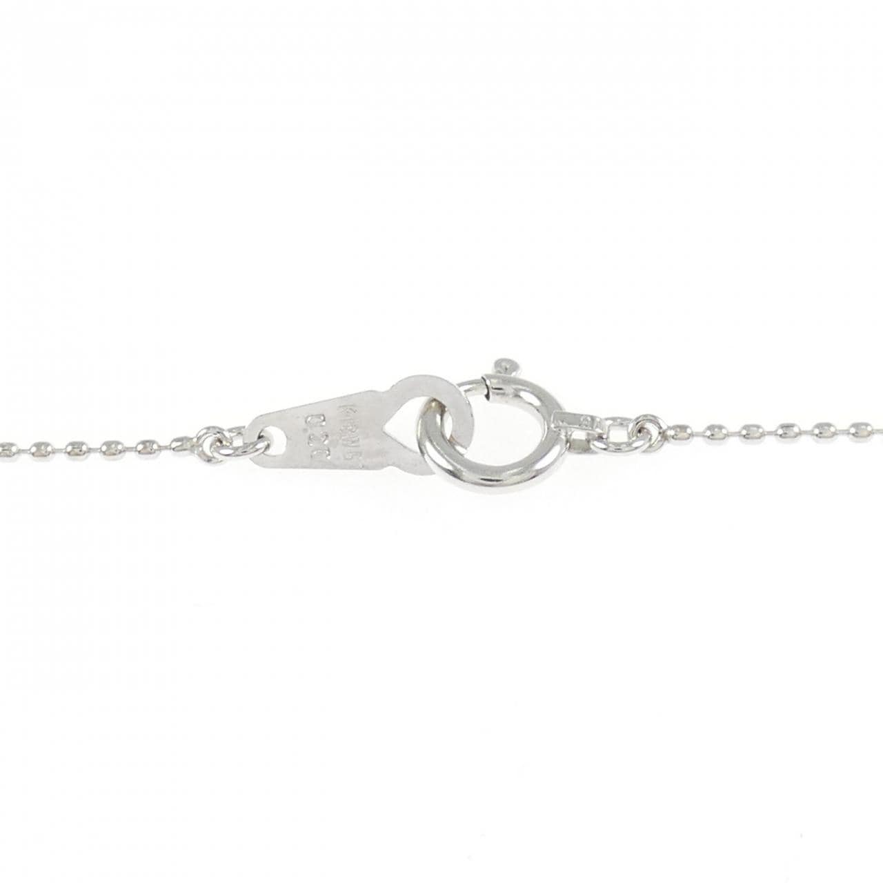 K18WG フラワー ダイヤモンド ネックレス 0.20CT
