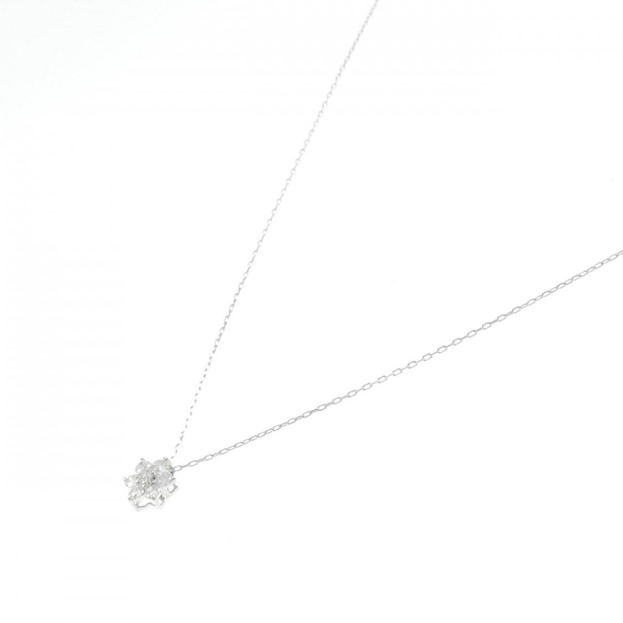 K18WG ダイヤモンド ネックレス 0.20CT