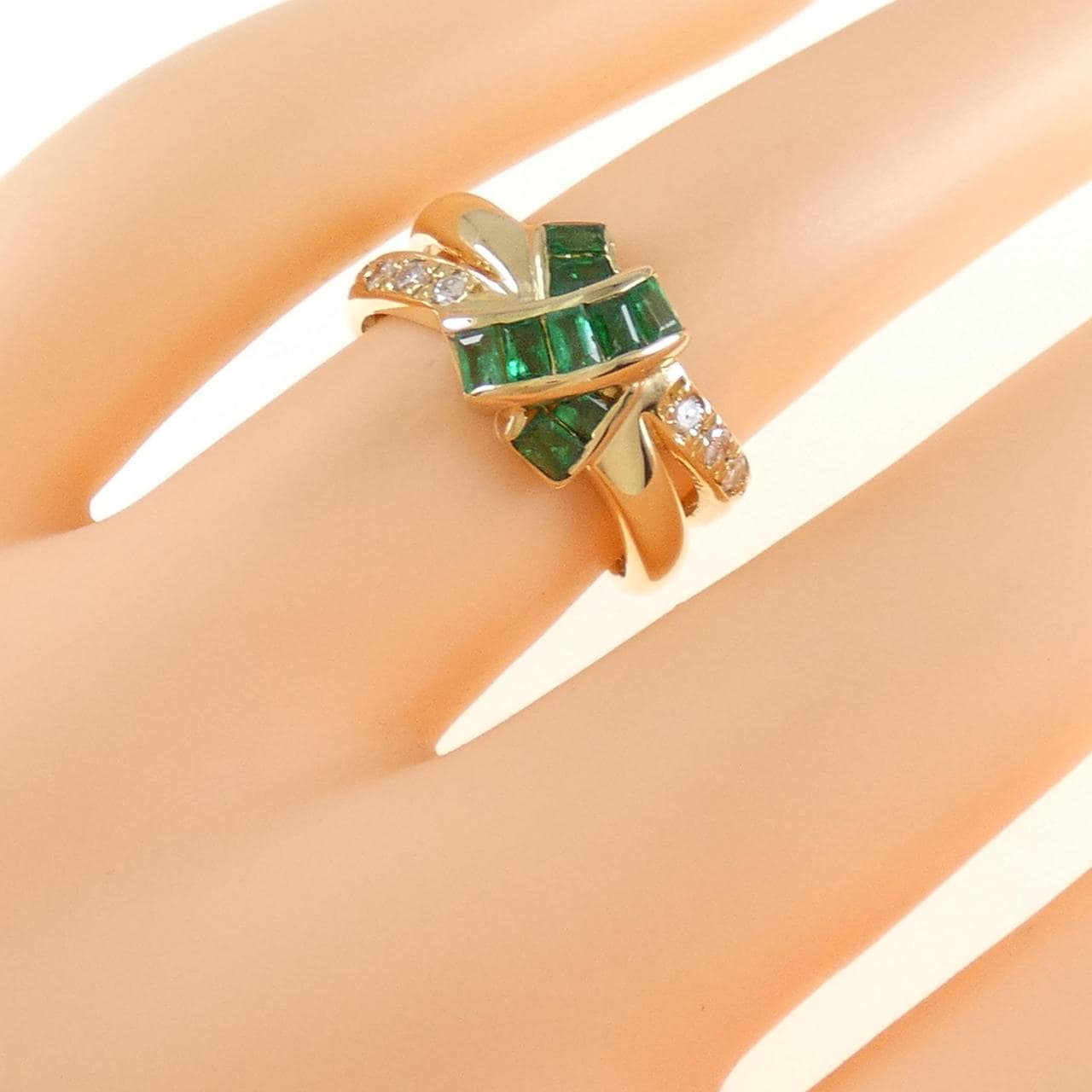 K18YG翡翠戒指0.48CT