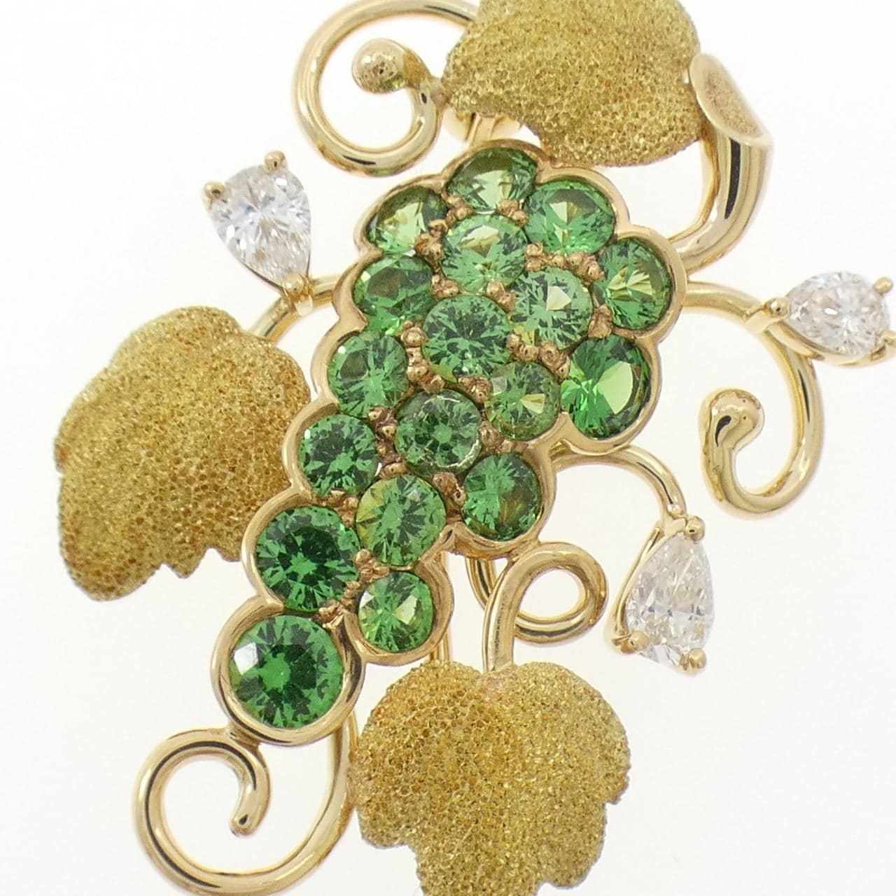 K18YG ガーネット ブローチ 1.45CT