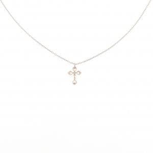 K10PG クロス ダイヤモンド ネックレス