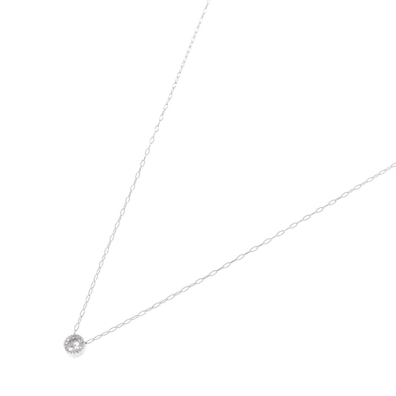 PT900/PT850 ソリティア ダイヤモンド ネックレス 0.08CT