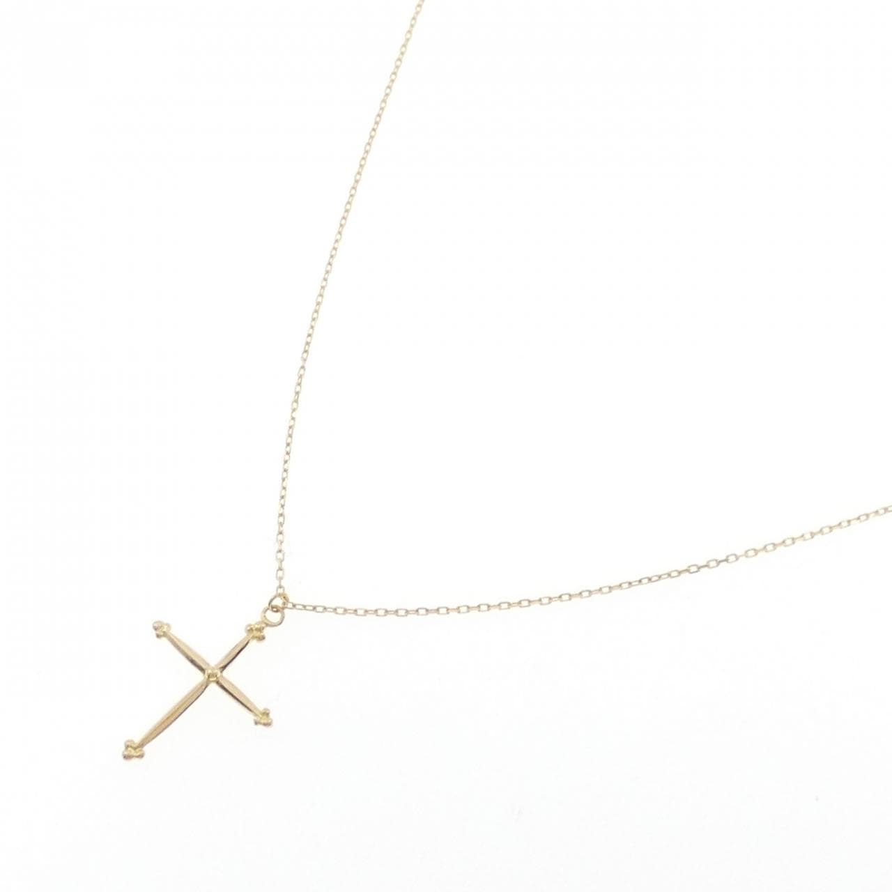 K18YG クロス ネックレス