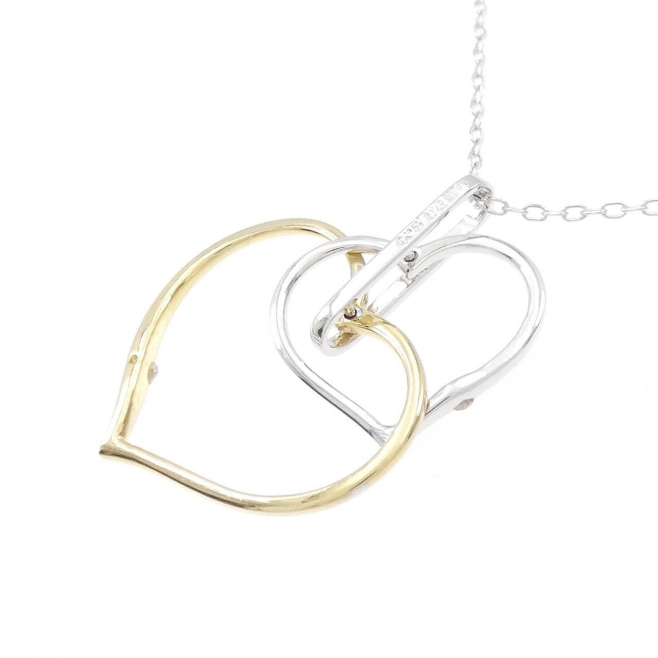 K18YG/K18WG heart Diamond necklace 0.035CT