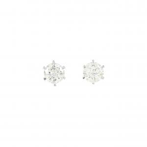 【リメイク】PT900/ST ダイヤモンド ピアス 0.309CT 0.315CT E-F I1 VG