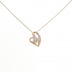 K18PG ハート ダイヤモンド ネックレス 0.30CT