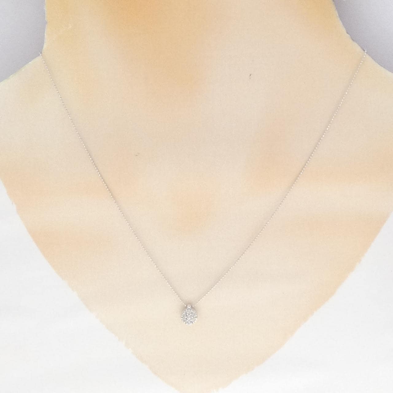 K14WG ダイヤモンド ネックレス 0.20CT