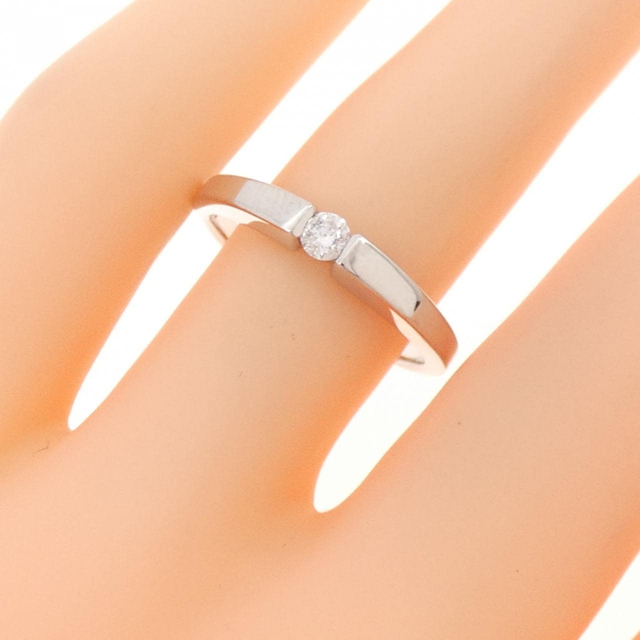 K18WG ダイヤモンド リング 0.11CT