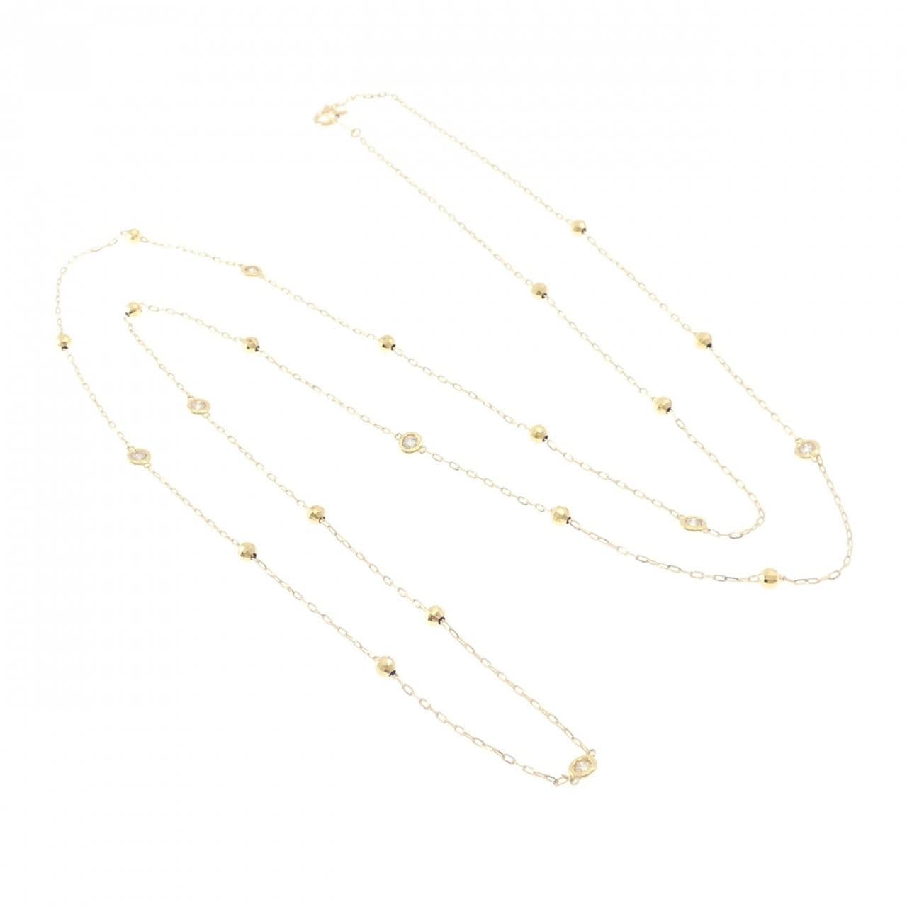 K18YG ダイヤモンド ネックレス 0.30CT