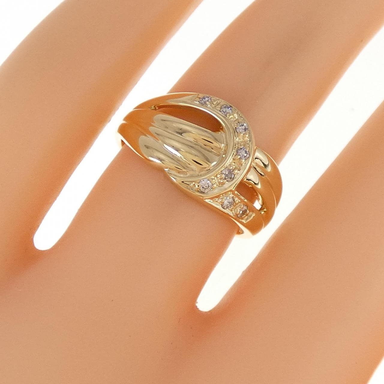 K18YG ダイヤモンド リング 0.09CT