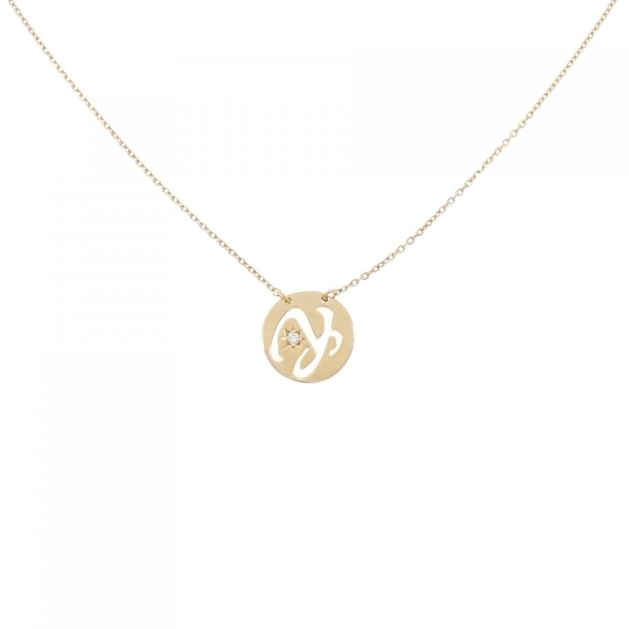 スタージュエリー イニシャル ダイヤモンド ネックレス 0.01CT