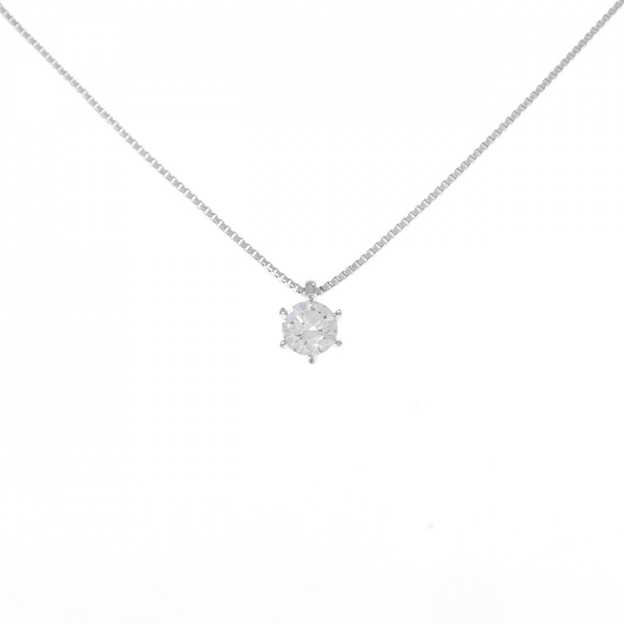 PT900/PT850 ソリティア ダイヤモンド ネックレス 0.37CT