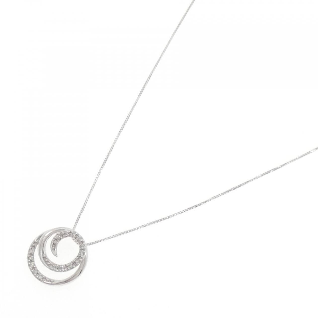 K18WG ダイヤモンド ネックレス 0.07CT