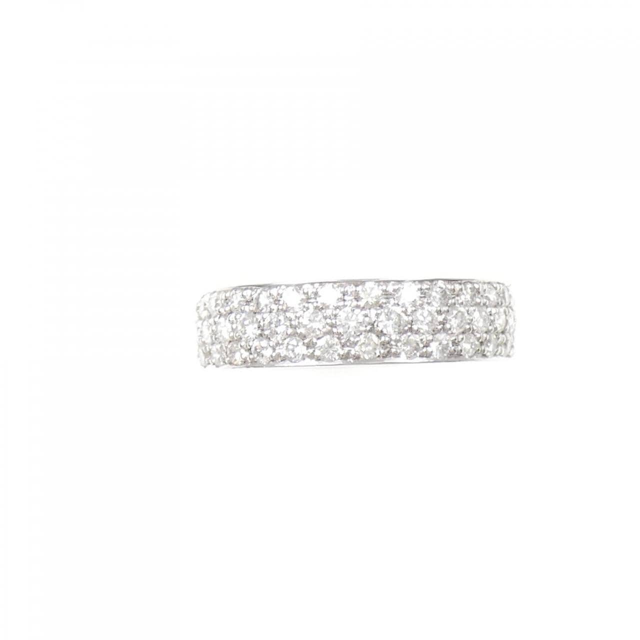 K18WG パヴェ ダイヤモンド リング 1.069CT