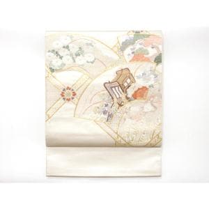 【未使用品】袋帯　引箔　刺繍加工