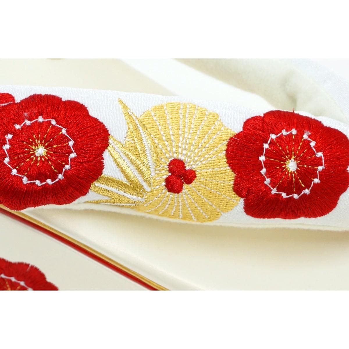 【新品】女草履　松竹梅と鶴