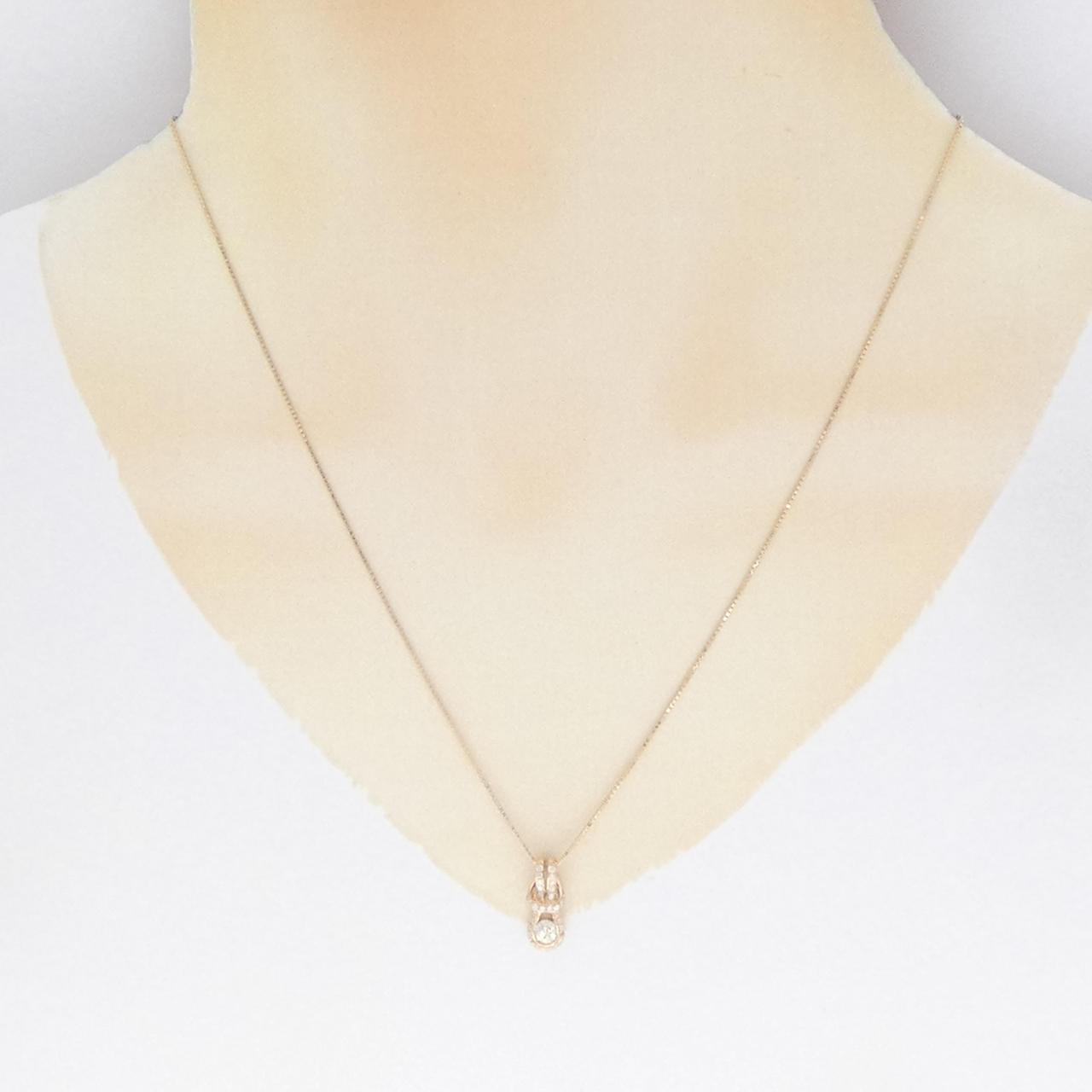 K18PG ダイヤモンド ネックレス 0.18CT