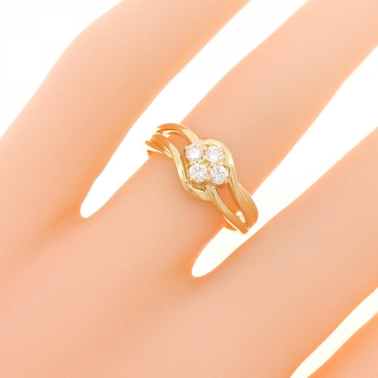 K18YG ダイヤモンド リング 0.20CT