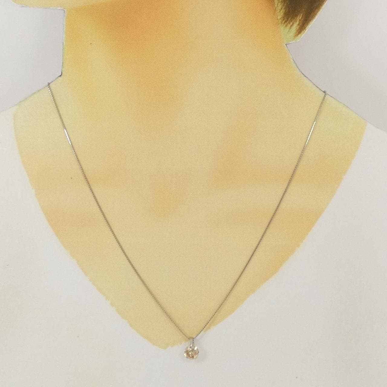 PT900/PT850 ソリティア ダイヤモンド ネックレス 1.25CT