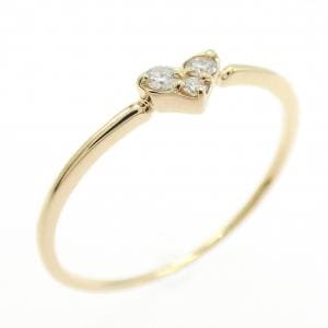 【リメイク】K18YG ハート ダイヤモンド リング 0.05CT