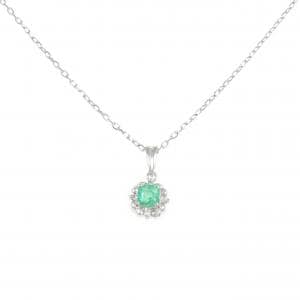 PT900/PT850 エメラルド ネックレス 0.29CT